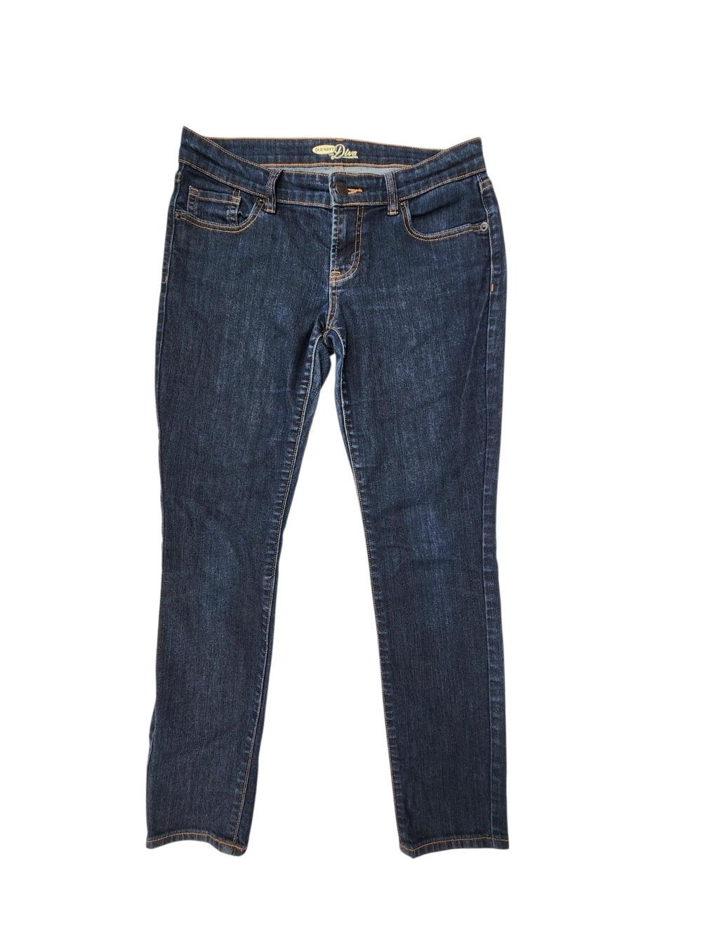 Old Navy The Diva Skinny Jeans Size 4 Short Dark Wash Mid Rise Stretch Denim Y2K